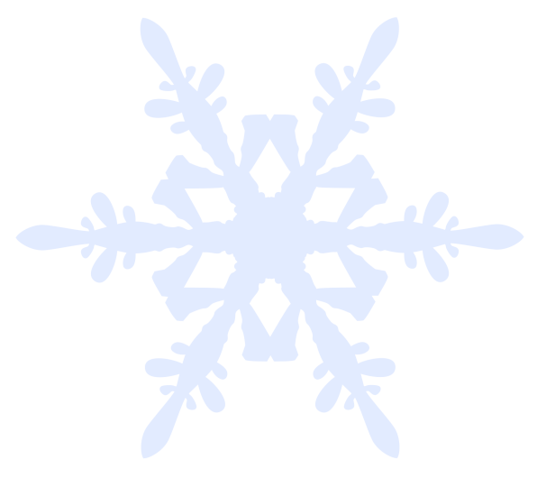 Graphic of a blue snowflake. 