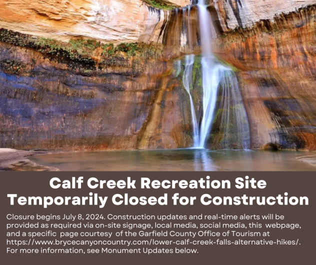 GSENM Webpage Banner_CCRS Temporarily Closed for Construction