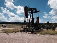 A pump jack in the Rawlins Field Office