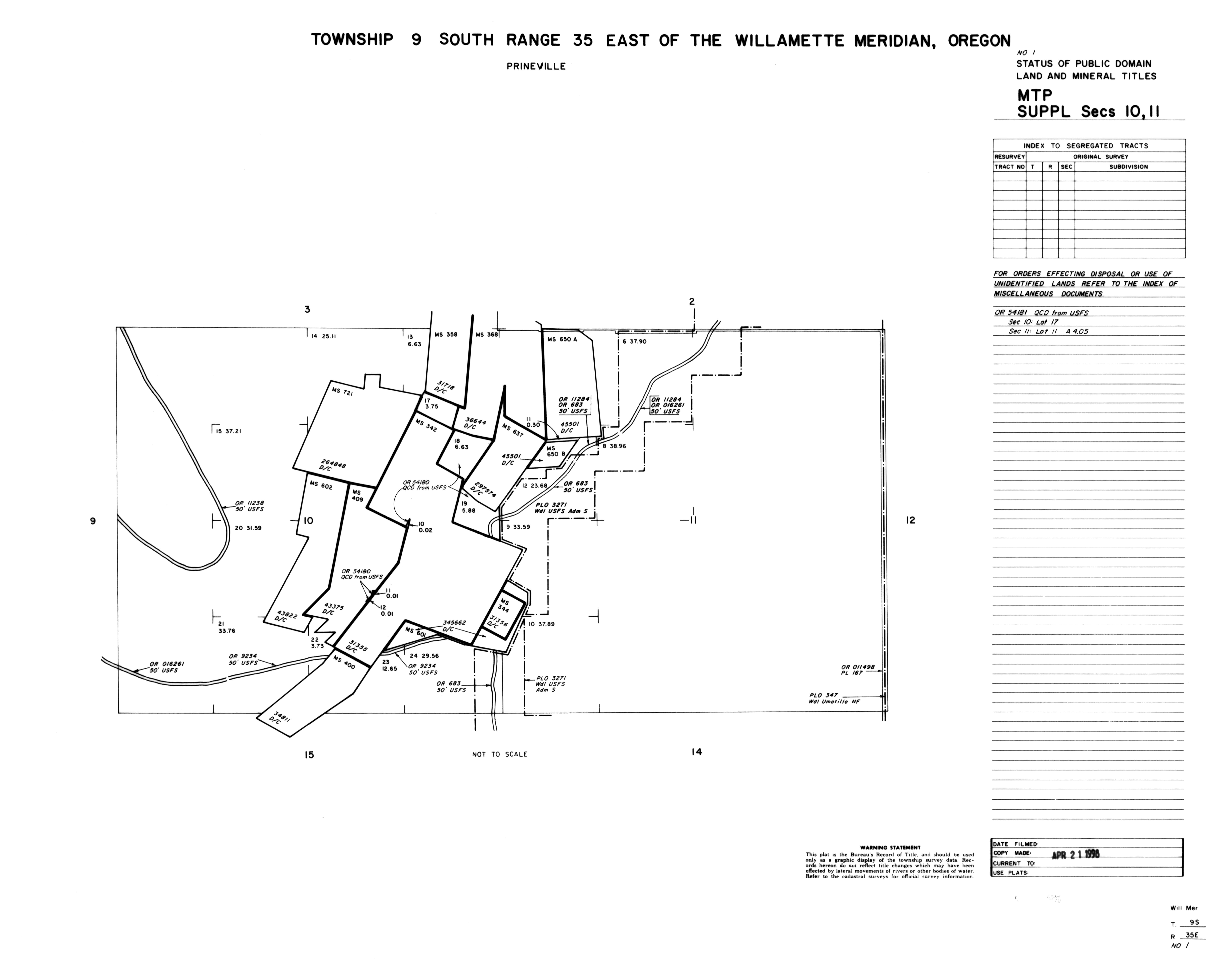 Land Status & Cadastral Survey Records Oregon/Washington BLM