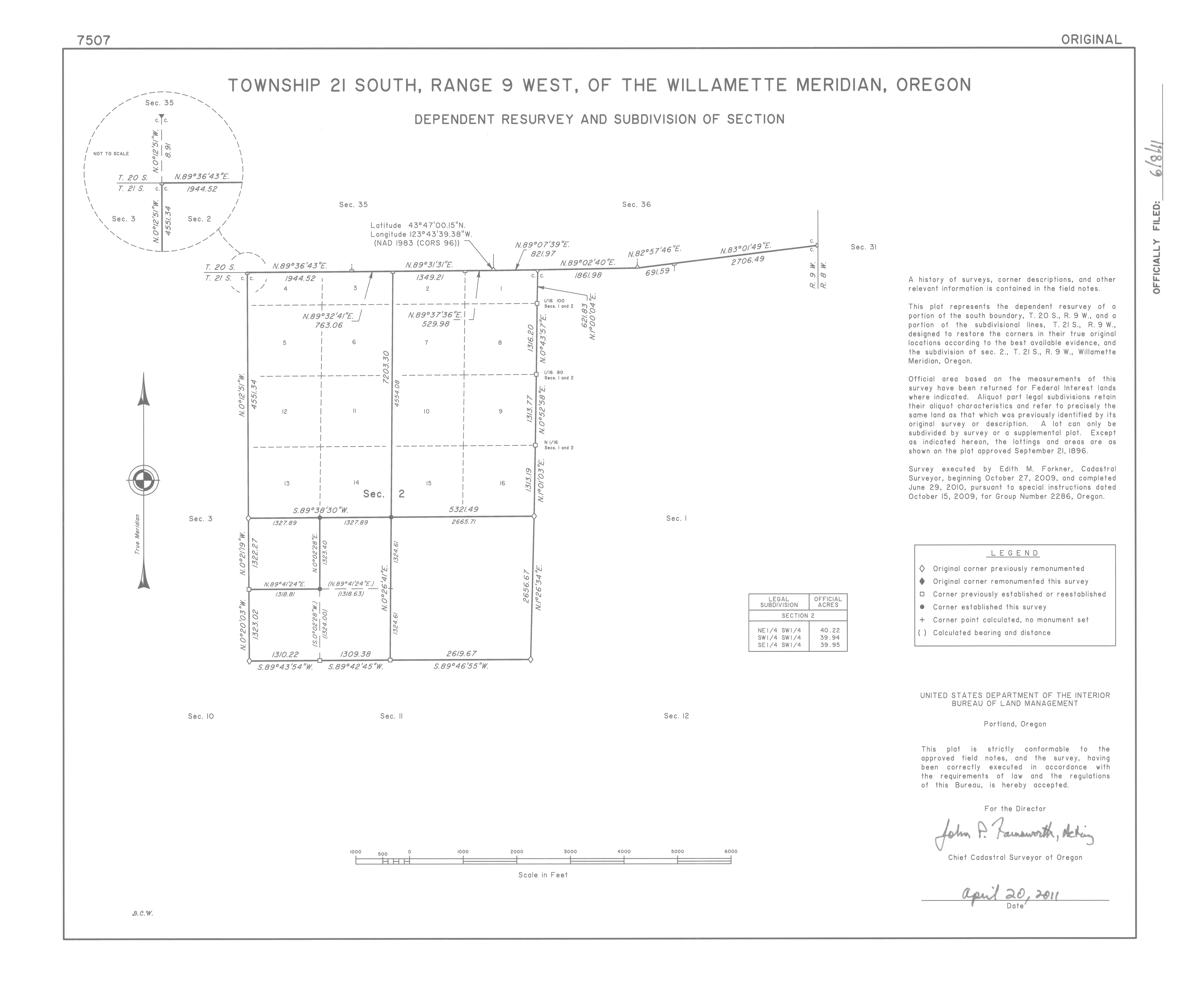 Land Status & Cadastral Survey Records Oregon/Washington BLM