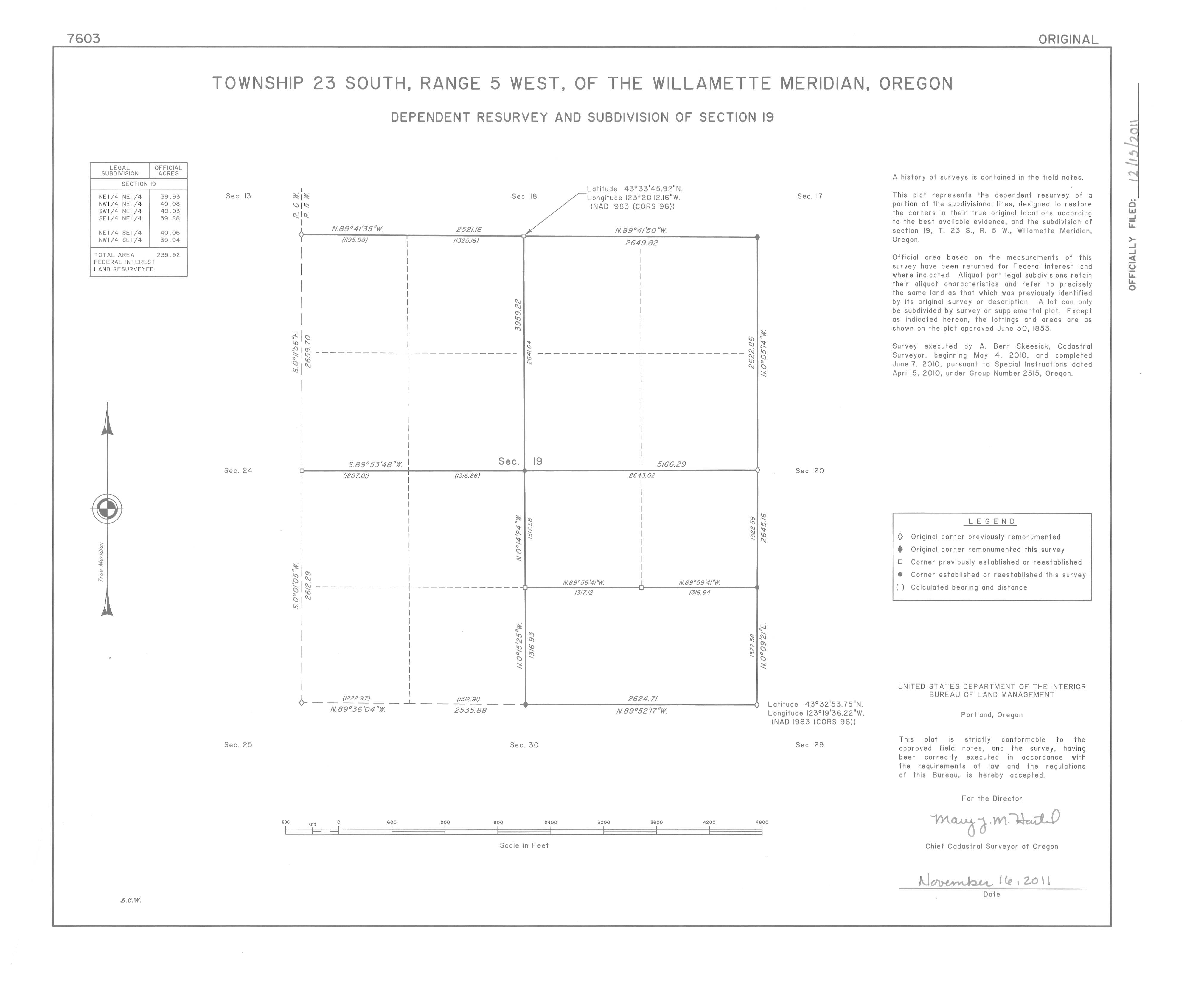 Land Status & Cadastral Survey Records Oregon/Washington BLM