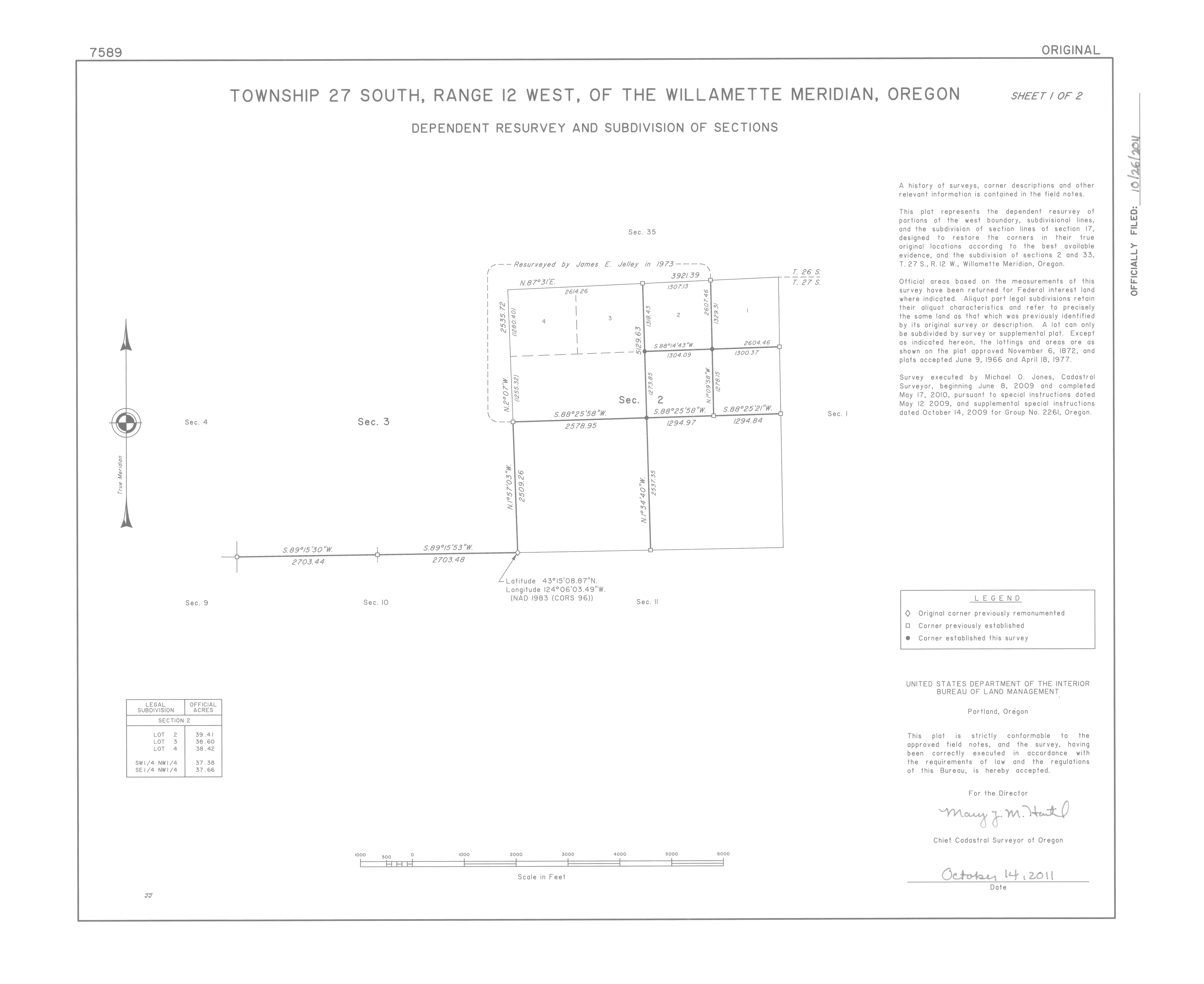 Land Status & Cadastral Survey Records Oregon/Washington BLM