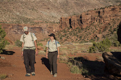 BLM staff hiking