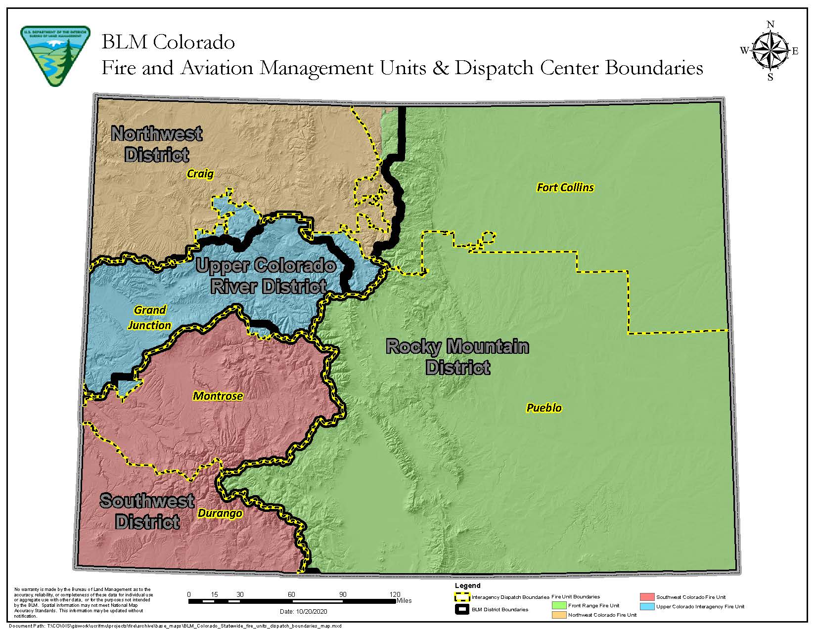 map of colorado with fire unit boundaries