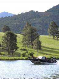 Boat in Holter Lake