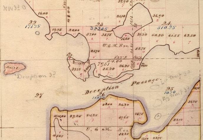 Deception Pass, Washington Survey Plat