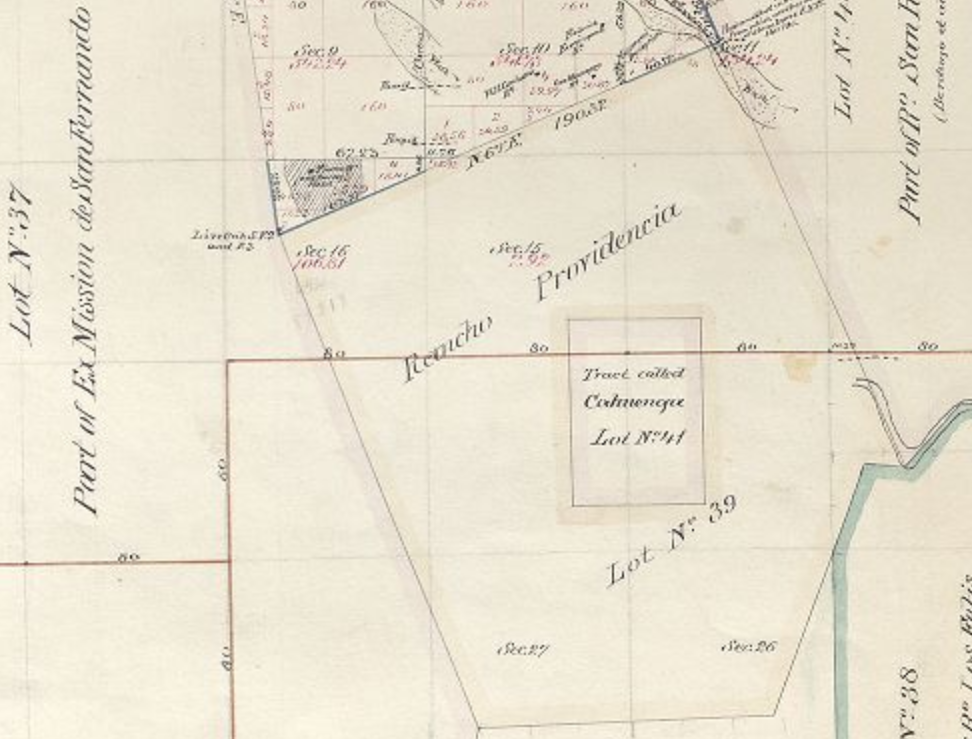 Rancho Providencia Survey Plat 1872
