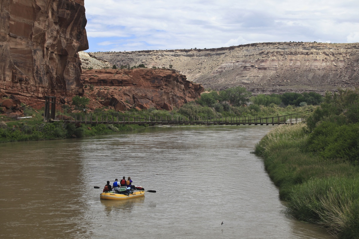 A group rafts through Dominguez-Escalante National Conservation Area in Colorado.  Photo by Bob Wick, BLM.