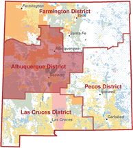 Map of Albuquerque District RAC