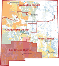 Map of Las Cruces District RAC Boundary