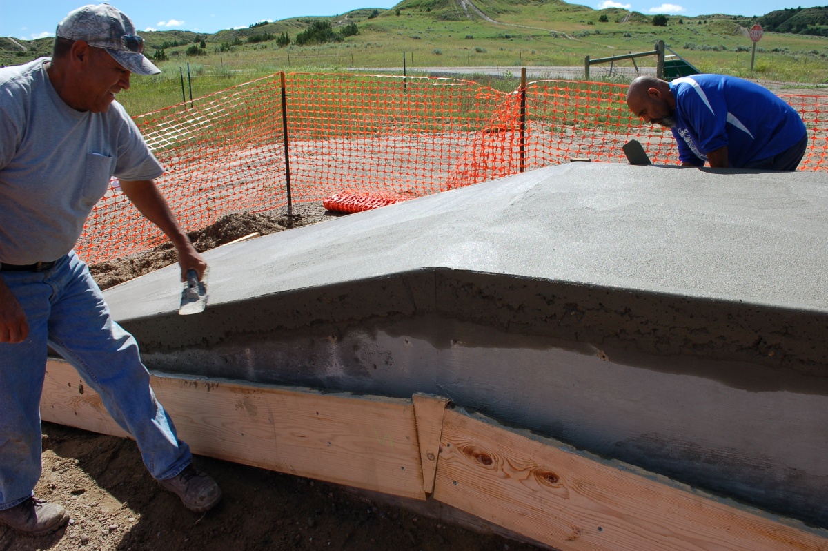 Installing new ramp at OHV area