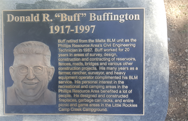 Buff Buffington Memorial Plaque