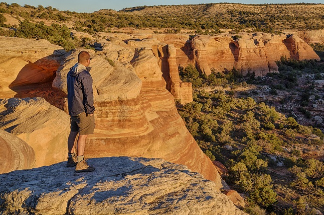 Photo of hiker in McInnis Canyons National Conservation Area.