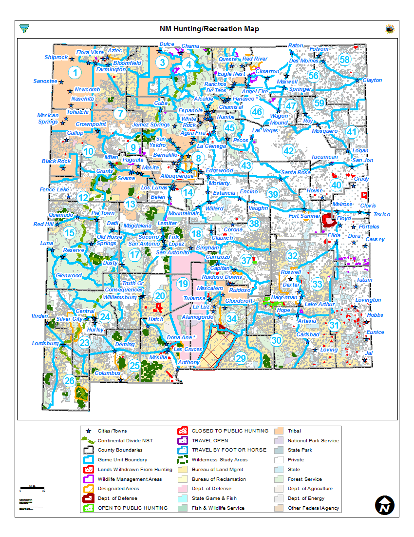 Blm Land New Mexico Map Maps: Frequently Requested: New Mexico: Hunting Unit Maps 