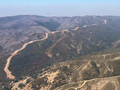 fire suppression line on North Cow Mountain