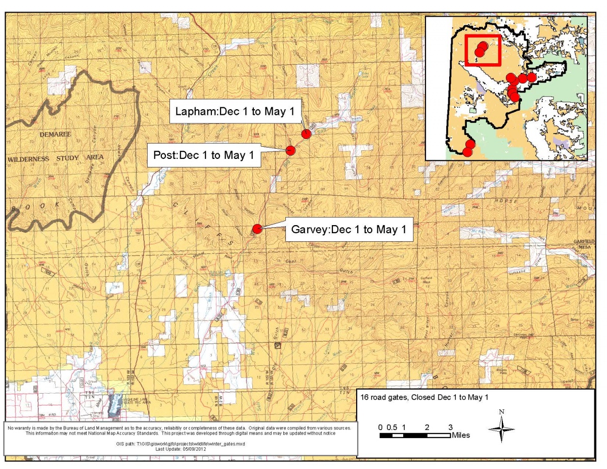 Colorado Road Closures Map Grand Junction Field Office Bureau Of Land Management