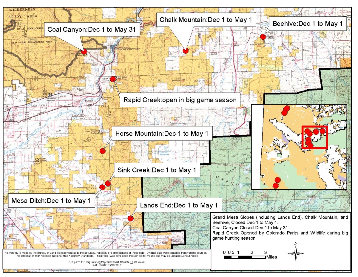 Grand Mesa Slopes Closures Maps
