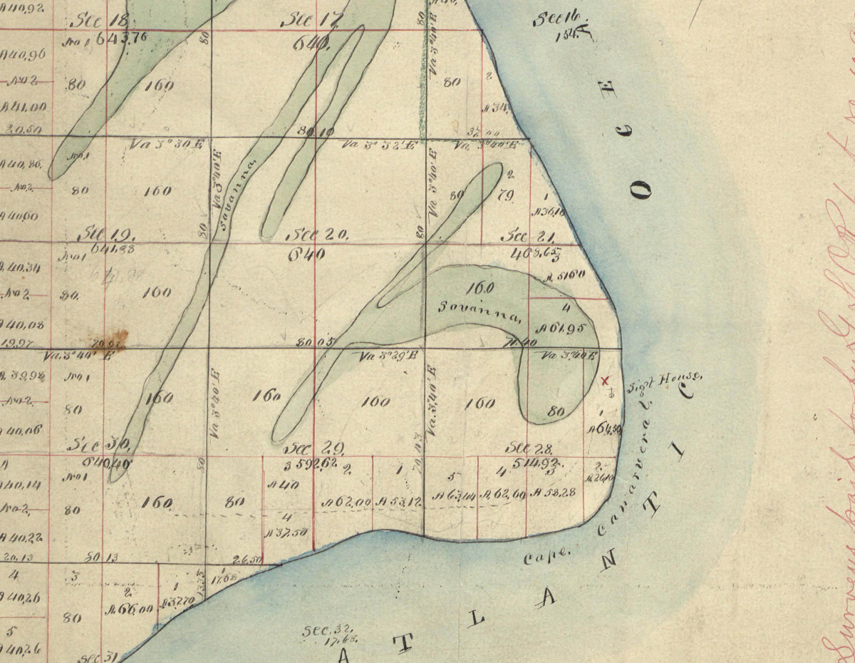 An April 25, 1860 survey plat of St. Augustine, Florida.
