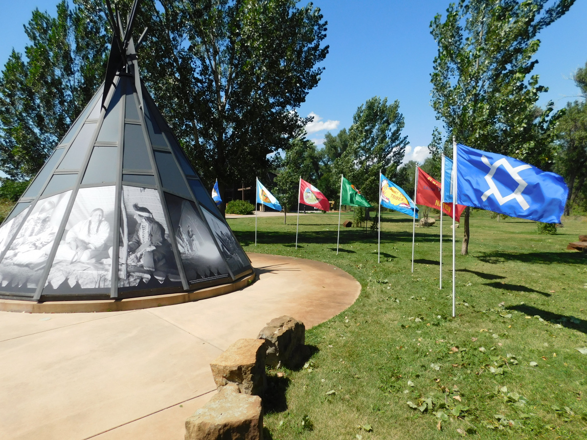 Tipi and tribal flags