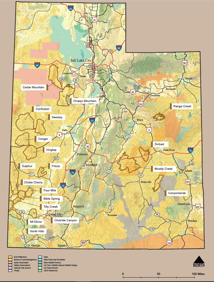 Blm Land Utah Map Tourist Map Of English