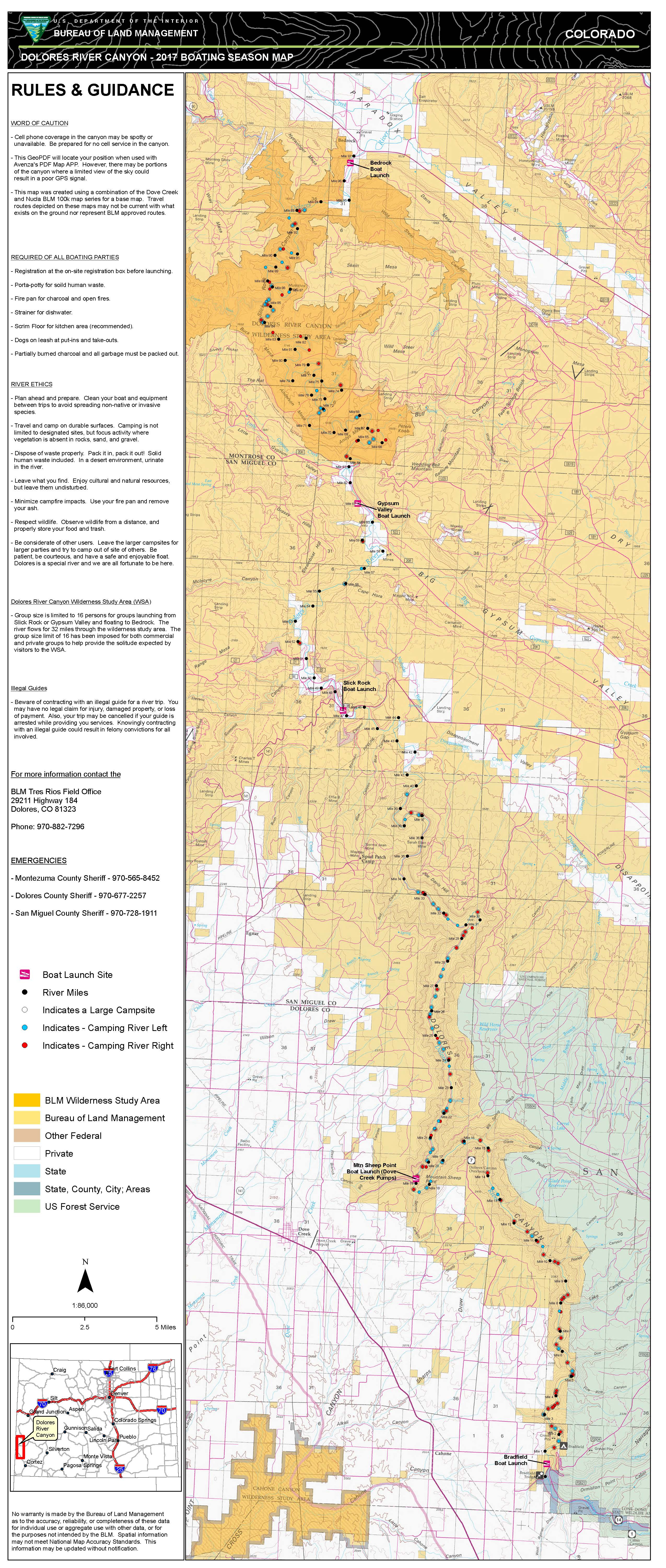 Dolores River Colorado Map Colorado Dolores River | Bureau of Land Management