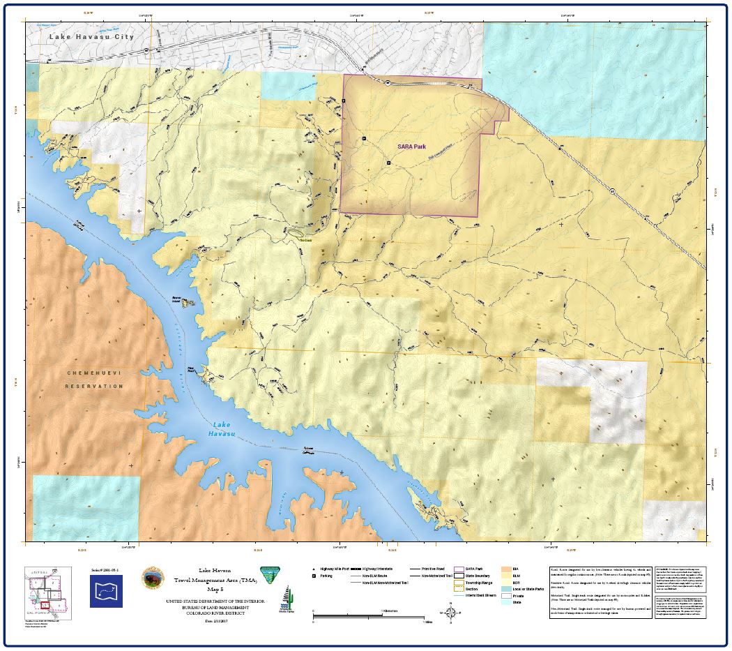 Havasu Access Guide Map 5 of 7 Bureau of Land Management