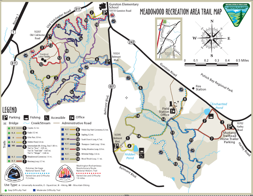 meadowood mountain bike trail parking