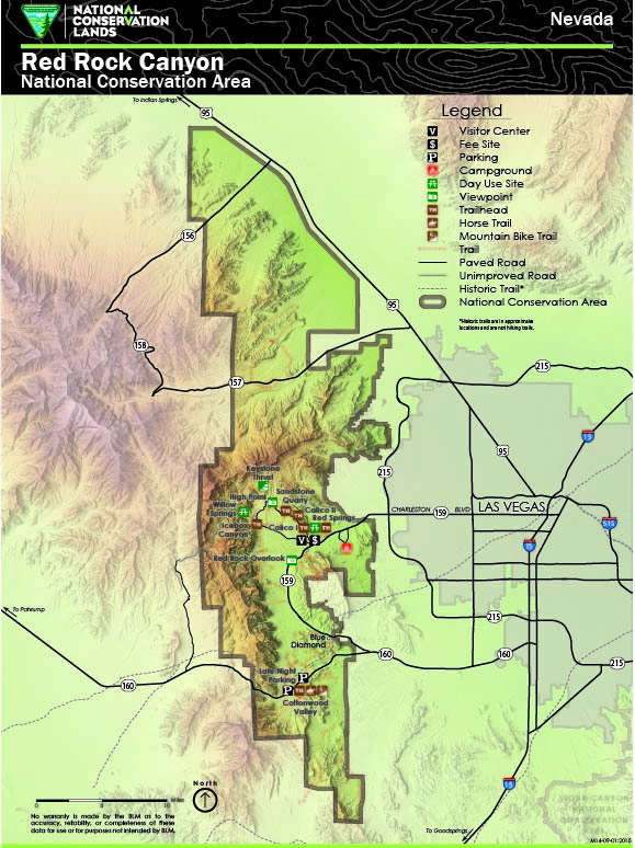 Red Rock Las Vegas Map Media: Public Room: Nevada: National Conservation Area: Red Rock 