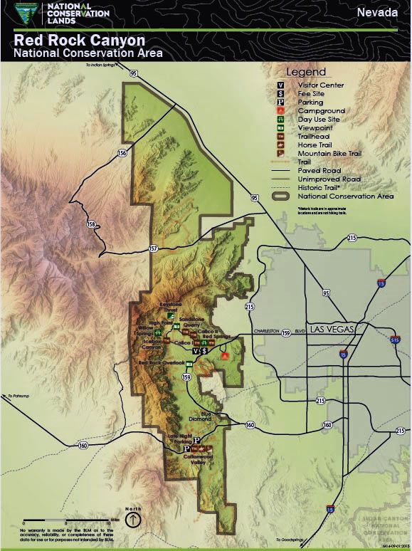 Red Rock Canyon NCA map