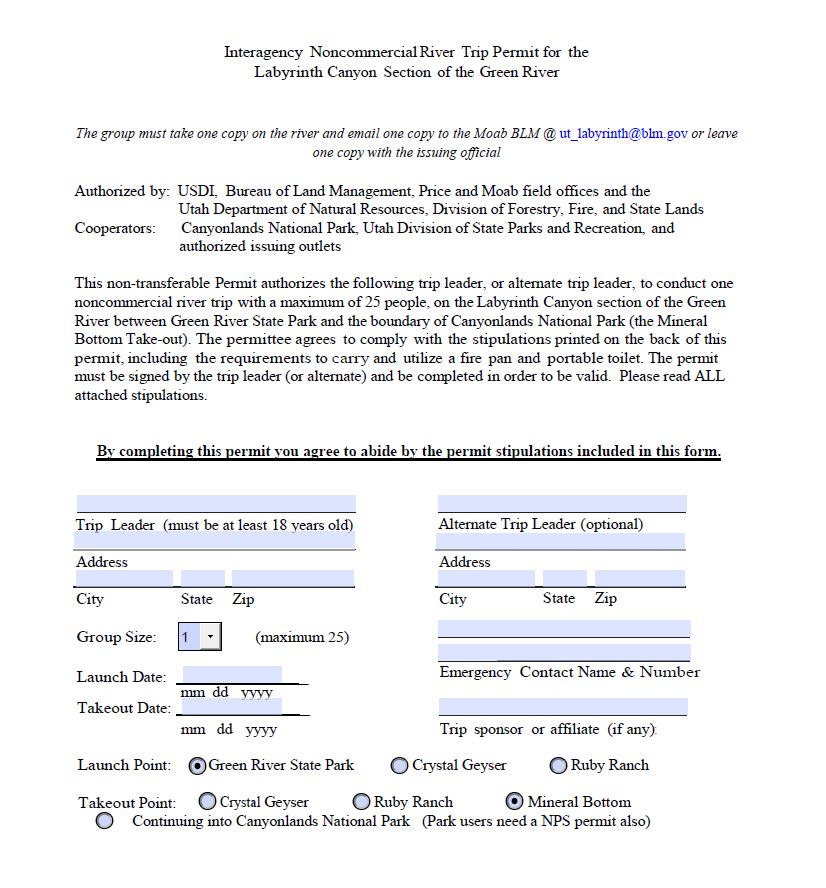 Nevada Law Library >> Media: Public Room: Utah: Labyrinth Canyon Trip Permit | Bureau of Land Management Nevada Law Library >> Media: Public Room: Utah: Labyrinth Canyon Trip Permit | Bureau of Land Management