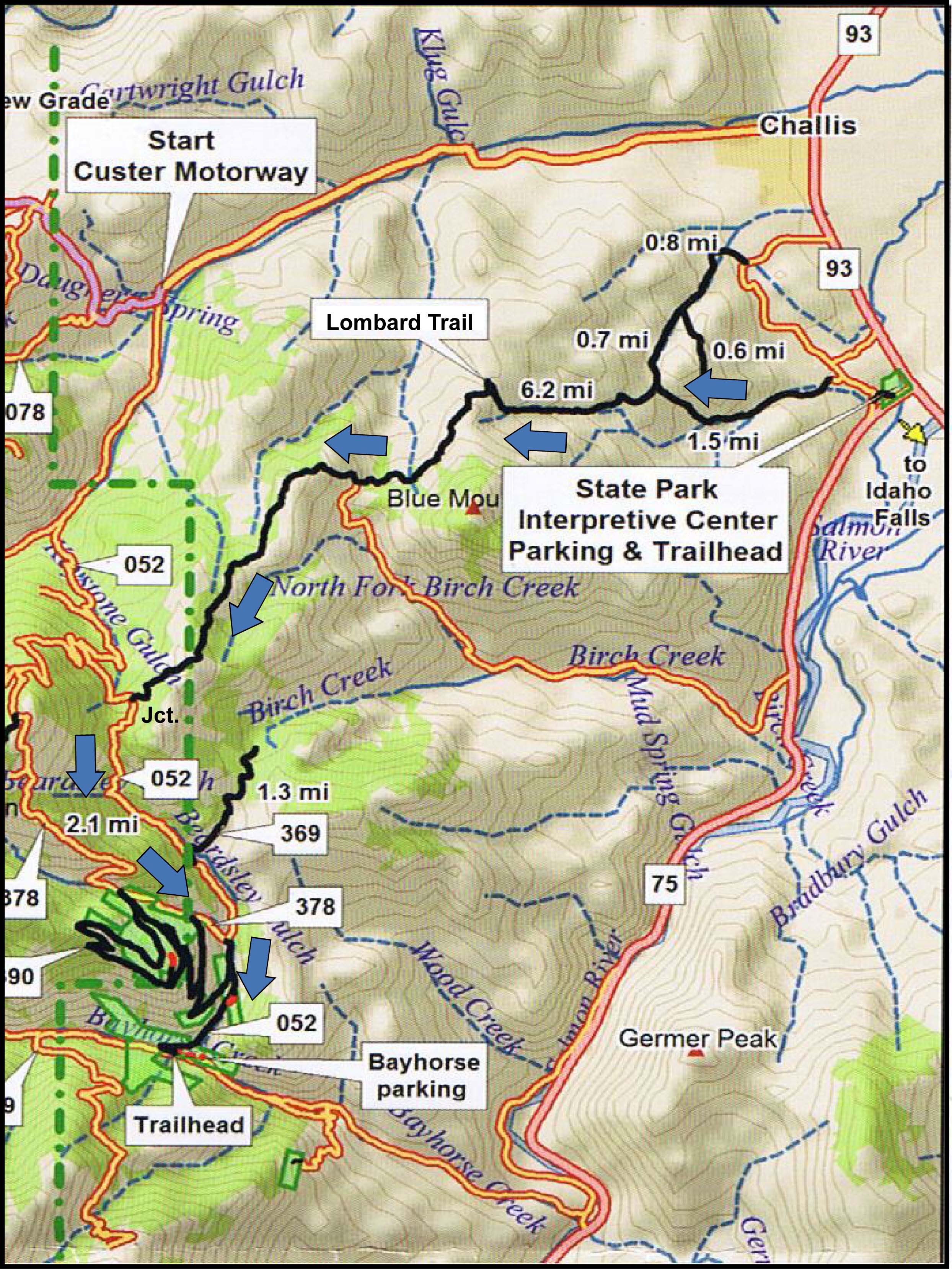 Media Center Public Room Idaho Lombard Trail Map Bureau of Land