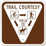 E-biking Trail Etiquette courtesy logo