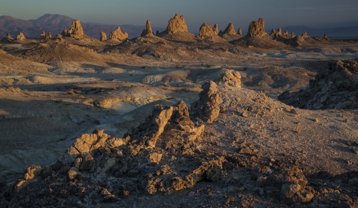 A landscape view of Trona Pinnacles, a popular film site in BLM California. Photo by Bob Wick, BLM.
