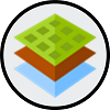 Icon depicting land layers