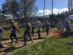 Runners participate in the annual Waves to Whales Fun Run at the Point Arena. Photo by Sarah Mathews, BLm.