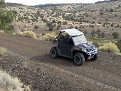 A utility vehicle on the Modoc Line.  Photo courtesy of Lassen Land and Trails Trust.