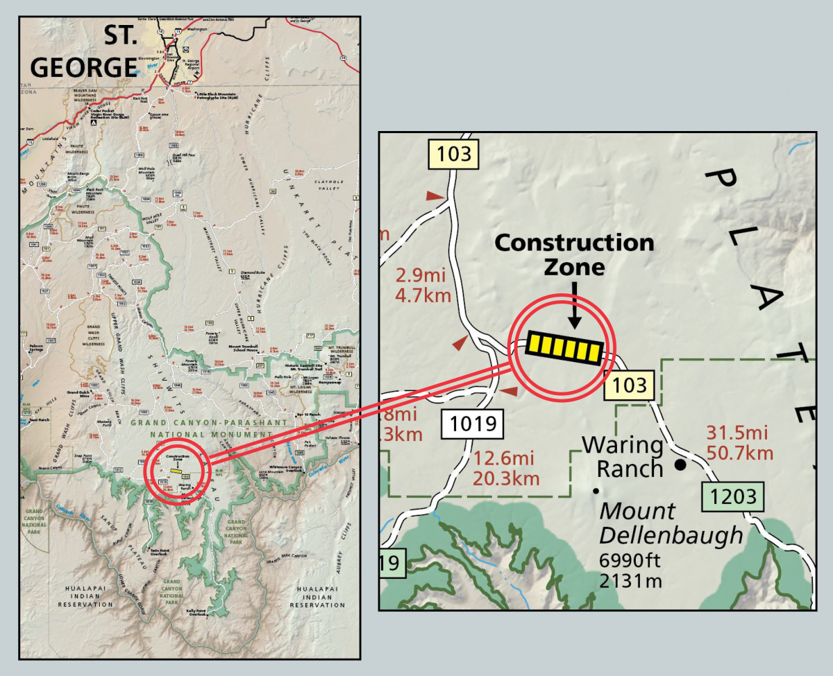 Mt Dellenbaugh Closure Map