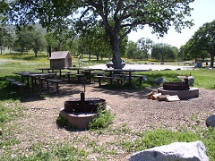 Picnic table and camp ring, Photo by the BLM.