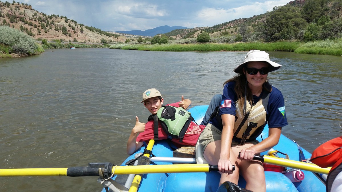 BLM volunteers float rivers to complete projects. 