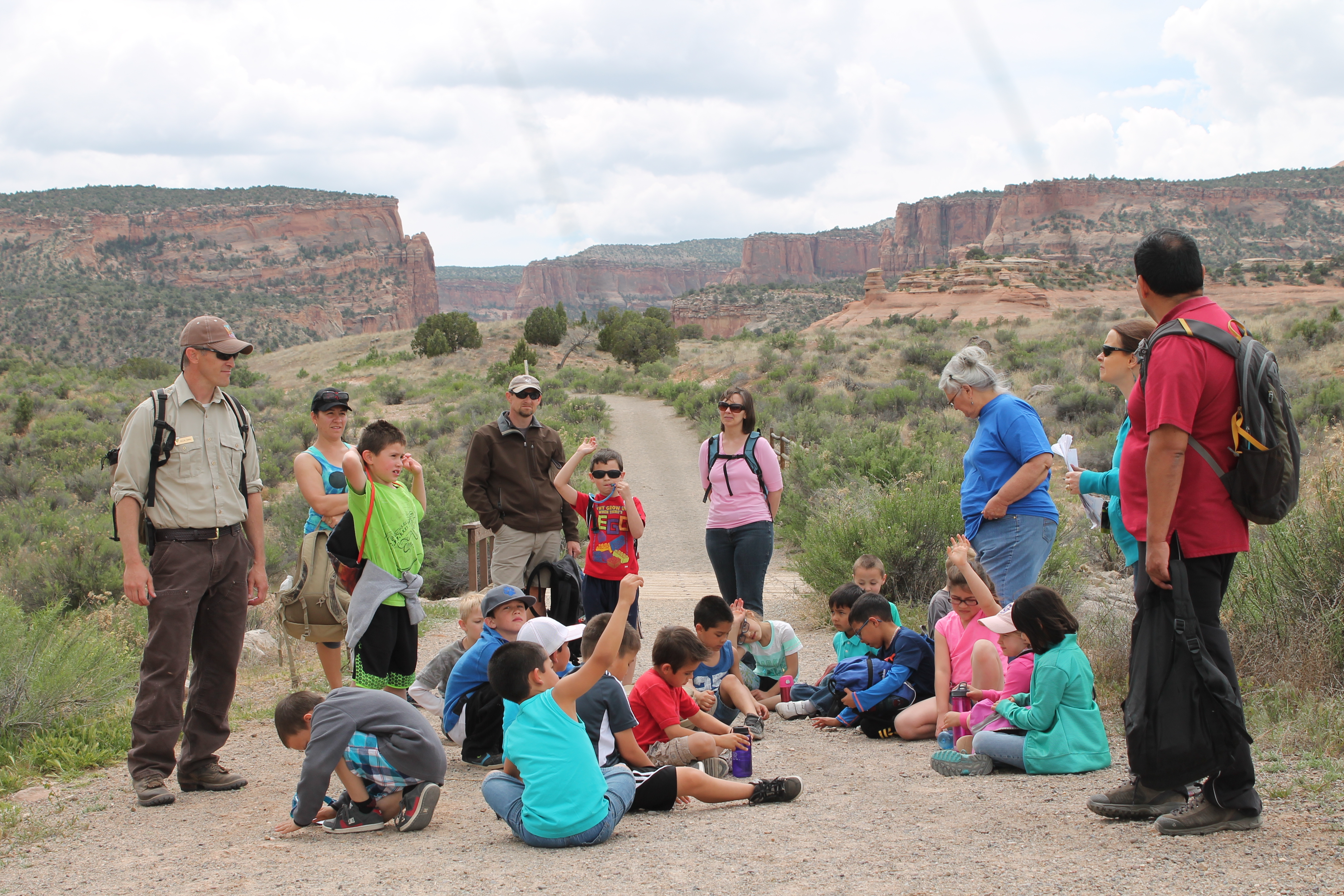 Students learn about the McInnis Canyons NCA.