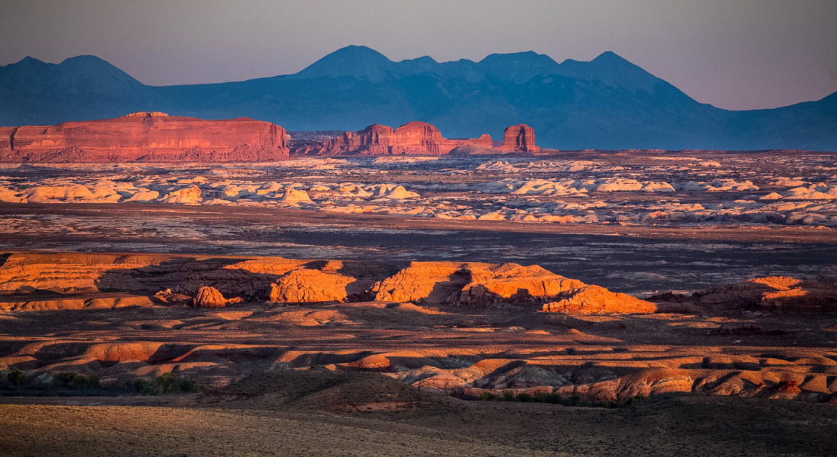 red rock in background and foreground