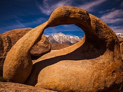 A natural granite arch frame Mt. Whitney. Photo by Jesse Pluim/BLM.