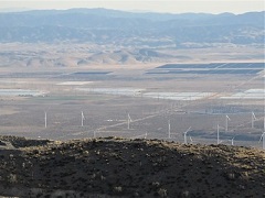Wind farm in a desert valley. Photo by Marty Dickes, BLM