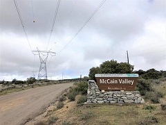 Sign for McCain Valley Campground. Photo by Neil Hamada, BLM.