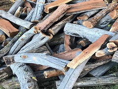 Close up of a fire wood pile. Photo by the BLM.
