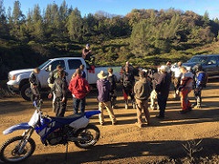 OHV users during a safety briefing at South Cow Mountain OHV Management Area (Ashley Poggio/BLM).