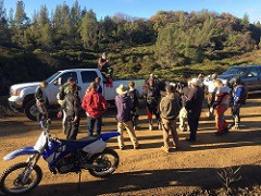 Image of Off-Highway Vehicle users at South Cow Mountain OHV Area. Ashley Poggio, BLM.
