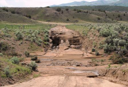 An example of the types of road damage you may encounter on BLM managed public land. (File Photo)