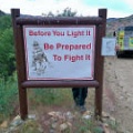 Photo of sign about fire safety